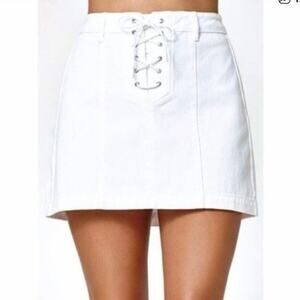 Kendall + Kylie White Denim Skirt XS/23